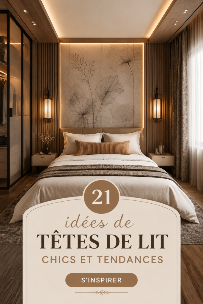 Tableau de plusieurs têtes de lit chics dans des chambres élégantes.