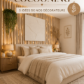 Chambre cocooning avec des textiles doux et des couleurs apaisantes