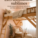 Lit en hauteur moderne avec coin bureau en dessous