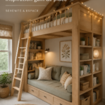 Lit superposé moderne adapté aux plafonds bas dans une chambre élégante.