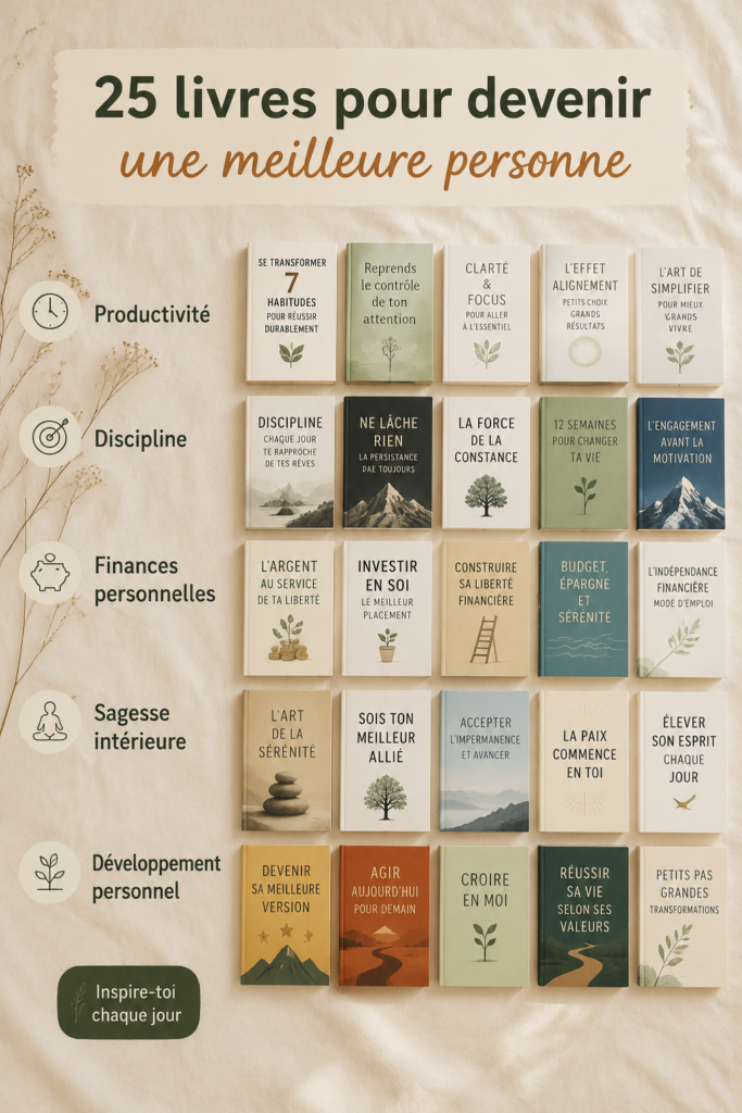 Couverture d'un livre inspirant sur le développement personnel