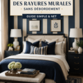 Un mur décoré avec des rayures peintes parfaitement sans débordement.