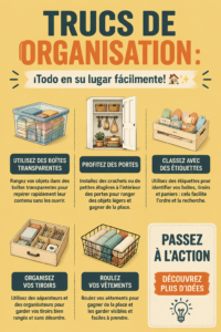 Une pièce bien organisée avec des rangements efficaces et esthétiques.