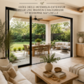 Salon moderne en style ranch avec des éléments naturels