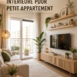 Photographie d'un petit appartement décoré avec goût, mettant en avant l'harmonie des couleurs et l'optimisation de l'espace.