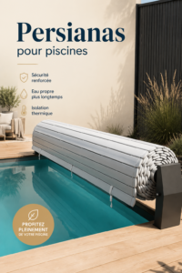 Une belle pergola en bois au bord d'une piscine avec transats et plantes.