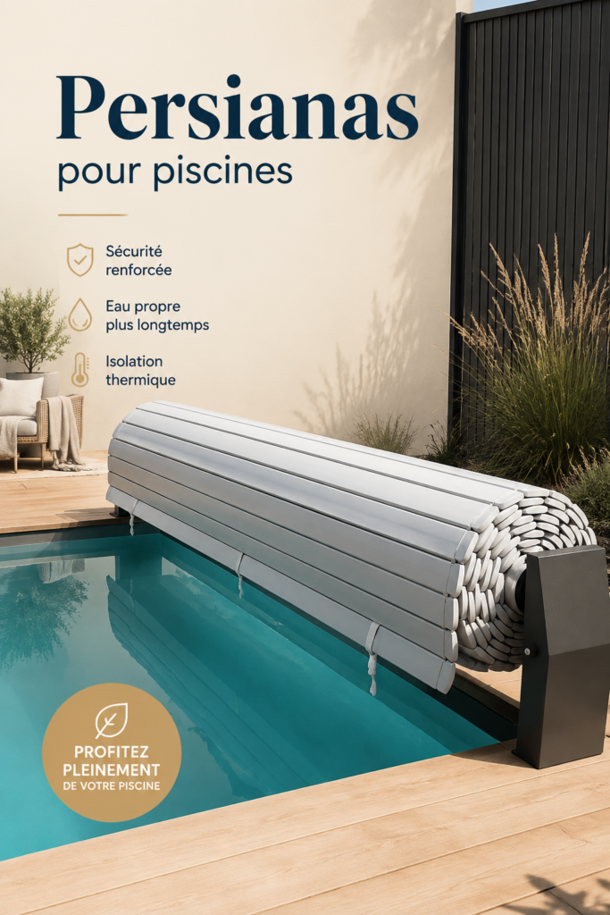Une belle pergola en bois au bord d'une piscine avec transats et plantes.