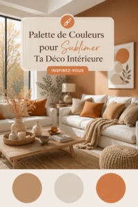 Une palette de couleurs douce et chaleureuse pour une décoration intérieure accueillante.