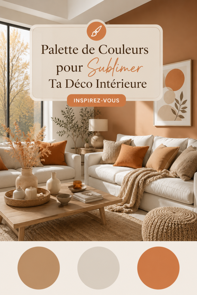Une palette de couleurs douce et chaleureuse pour une décoration intérieure accueillante.
