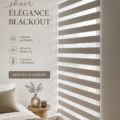 Persiennes élégantes en bois dans un intérieur moderne et lumineux.