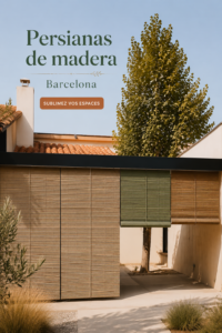 Persiennes en bois dans un intérieur chaleureux et accueillant