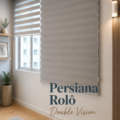 Persiennes enroulables Double Vision dans un salon moderne, créant une ambiance apaisante.