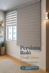 Persiennes enroulables Double Vision dans un salon moderne, créant une ambiance apaisante.