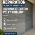 Porte enroulable réparée avec soin dans un intérieur chaleureux