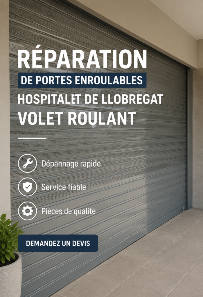 Porte enroulable réparée avec soin dans un intérieur chaleureux