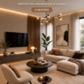 Salon moderne avec une décoration minimaliste et élégante