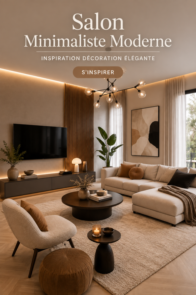 Salon moderne avec une décoration minimaliste et élégante