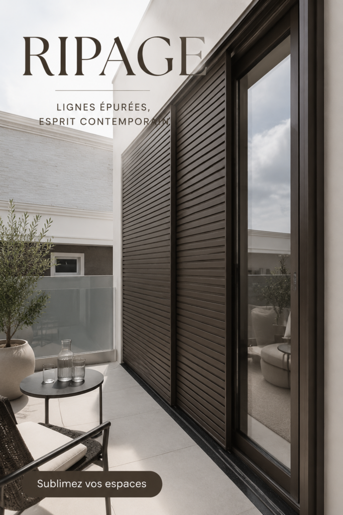 Intérieur moderne avec des éléments en aluminium