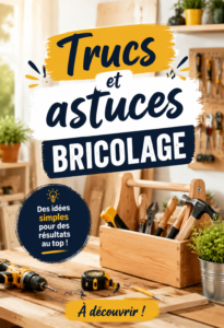 Couteau de bricolage et outils sur une table en bois, prêts pour un projet de décoration intérieur.