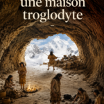 Maison troglodyte avec vue panoramique, intégrée dans la roche.