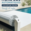 Volet hors sol automatique sur une piscine élégante, ajoutant un aspect pratique et esthétique.