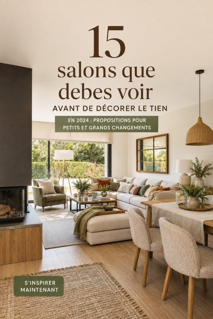 Un salon moderne et cosy avec des couleurs douces et un éclairage chaleureux.