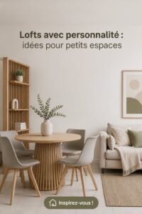 Un loft aménagé avec goût, montrant un espace ouvert et lumineux, décoré avec des meubles modernes et des touches personnelles.