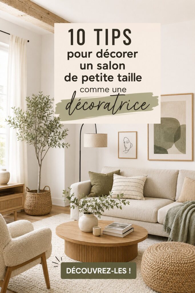 Un salon décoré avec des couleurs claires et des meubles multifonctionnels, optimisant l'espace.