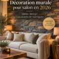 Salon décoré avec des éléments muraux alliant luxe et rusticité