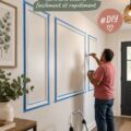 Entrée de maison décorée avec des éléments chaleureux et accueillants.