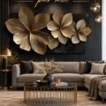 Un mur décoré avec des motifs colorés et modernes, illustrant la décoration intérieure