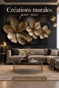 Un mur décoré avec des motifs colorés et modernes, illustrant la décoration intérieure