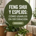 Salon décoré avec un grand miroir suivant les principes du Feng Shui