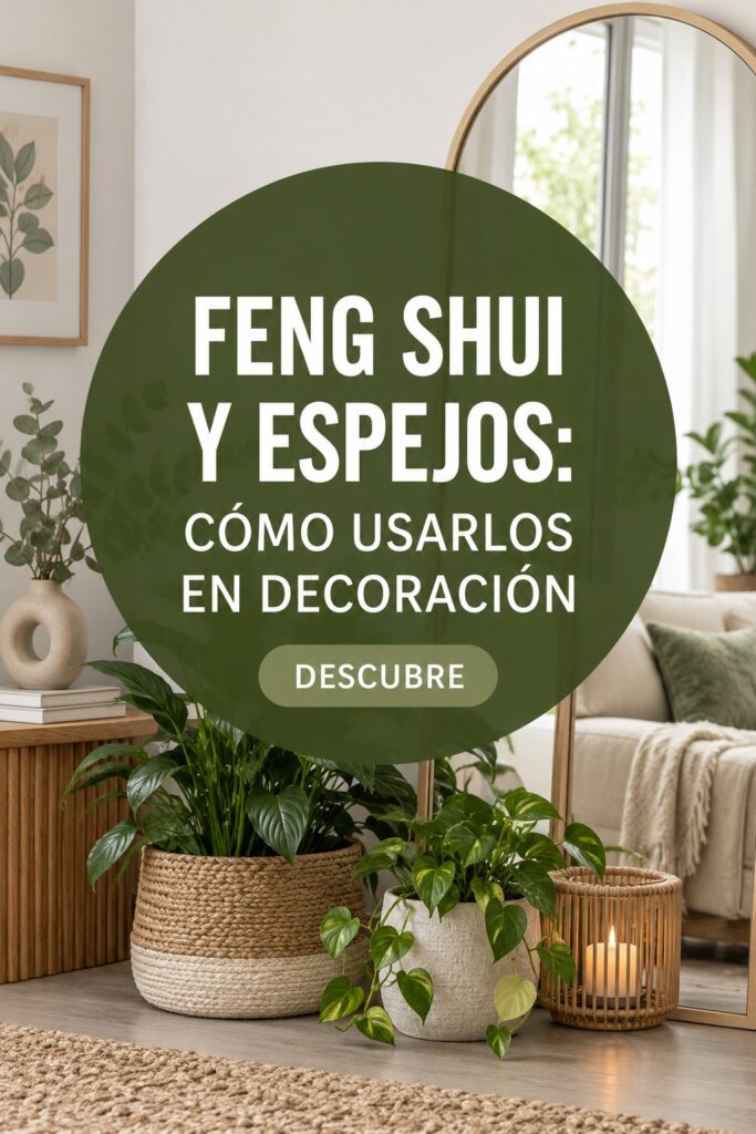 Salon décoré avec un grand miroir suivant les principes du Feng Shui