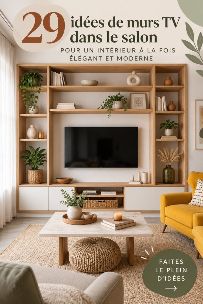 Murs décoratifs modernes dans un salon contemporain