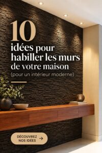 Pièce avec des revêtements muraux modernes et accueillants, présentant un style contemporain.
