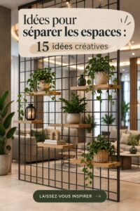 Idées de séparateurs de pièces en bois et en métal pour un intérieur élégant