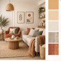 Un salon cosy avec des couleurs douces et apaisantes