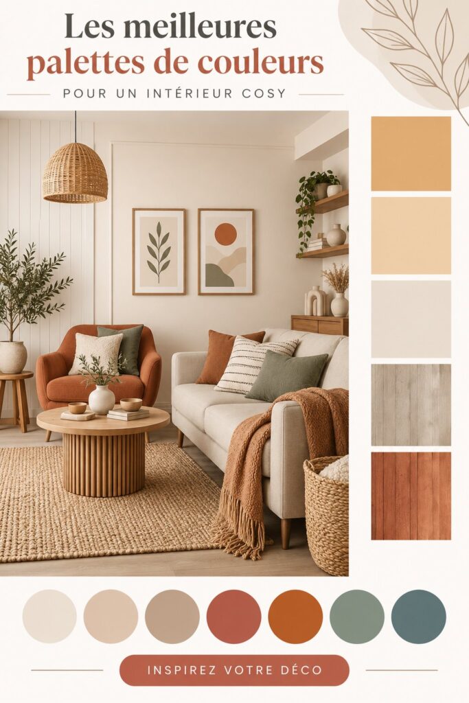 Un salon cosy avec des couleurs douces et apaisantes