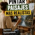 Peinture de paysage réaliste sur toile avec des couleurs vibrantes