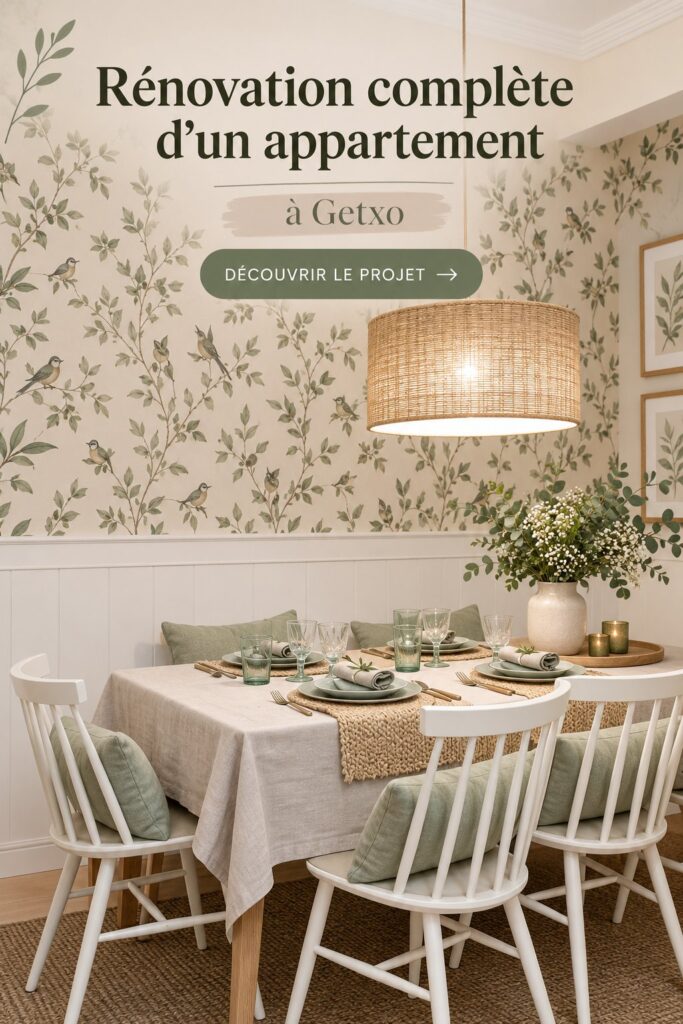 Un salon modernisé avec des touches de couleur chaleureuse et mobilier fonctionnel
