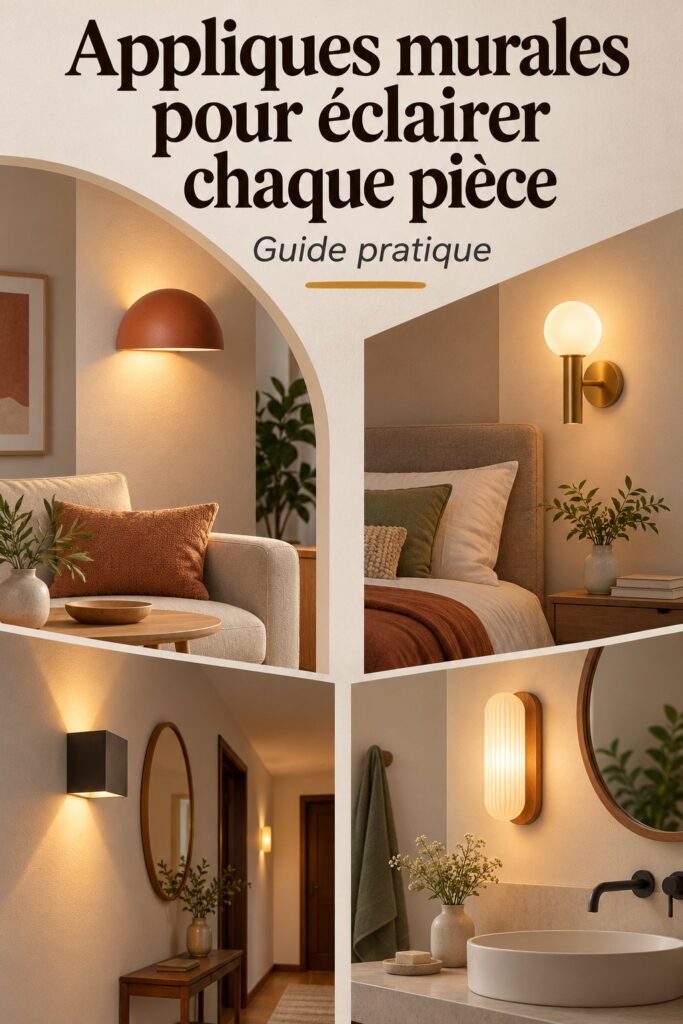 Appliques murales élégantes et modernes dans un salon chaleureux.