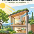Intérieur d'une maison moderne économe en énergie avec de grandes fenêtres et une décoration chaleureuse.