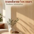 Mur avec finition cannelée apportant texture et élégance à l'intérieur