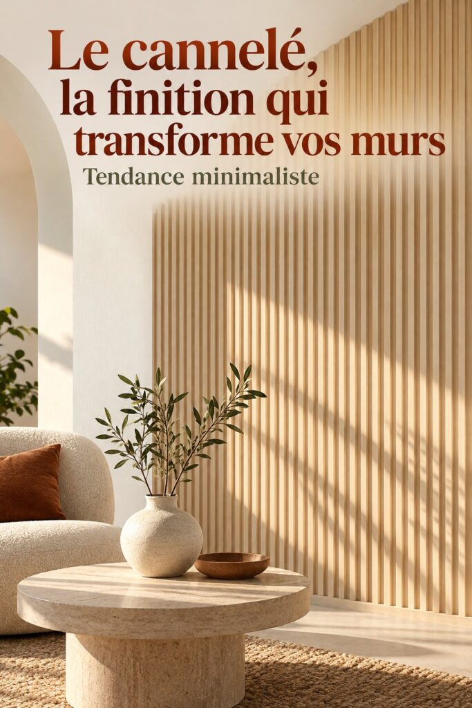 Mur avec finition cannelée apportant texture et élégance à l'intérieur