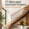 Un bel escalier contemporain qui structure l'espace d'un intérieur lumineux et moderne.
