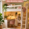 Lit mezzanine mignon dans une chambre décorée avec goût