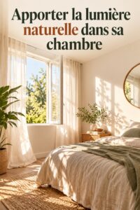 Chambre spacieuse et lumineuse avec des grandes fenêtres laissant entrer la lumière du jour.