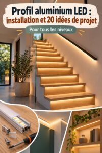 Un salon cosy avec des profils LED intégrés mettant en valeur la décoration moderne.