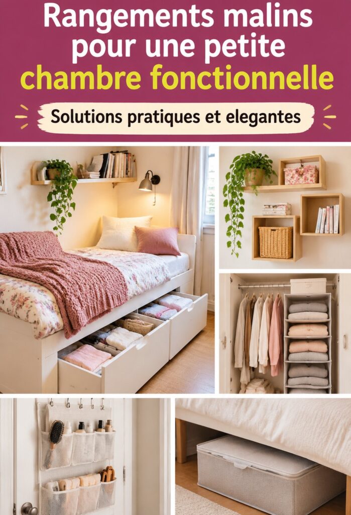 Idées de rangements fonctionnels pour une petite chambre